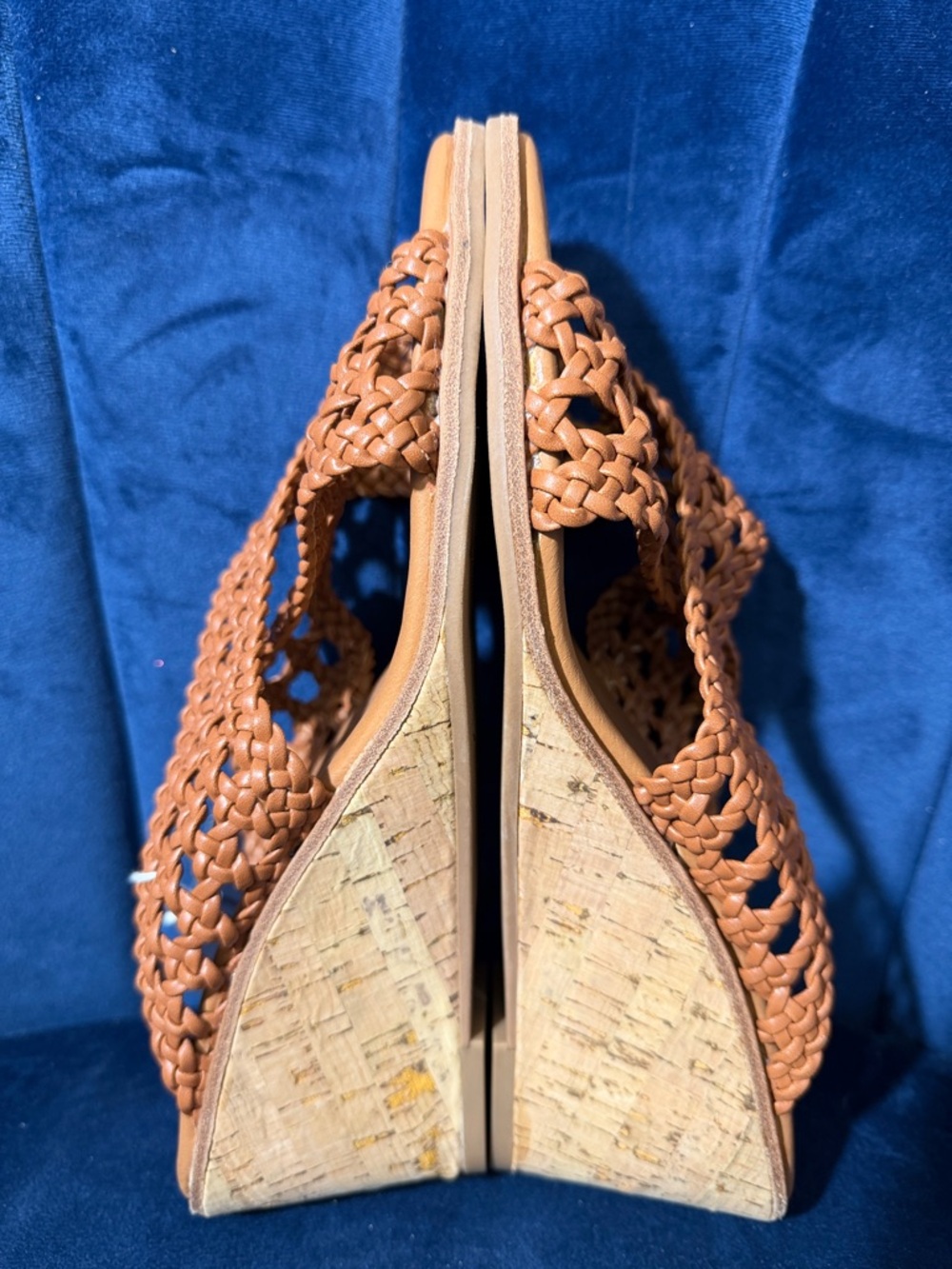 Andre Assous Woven Cross-Band Tan Slide Sandals - Women Size 9 NWT - Picture 5 of 6